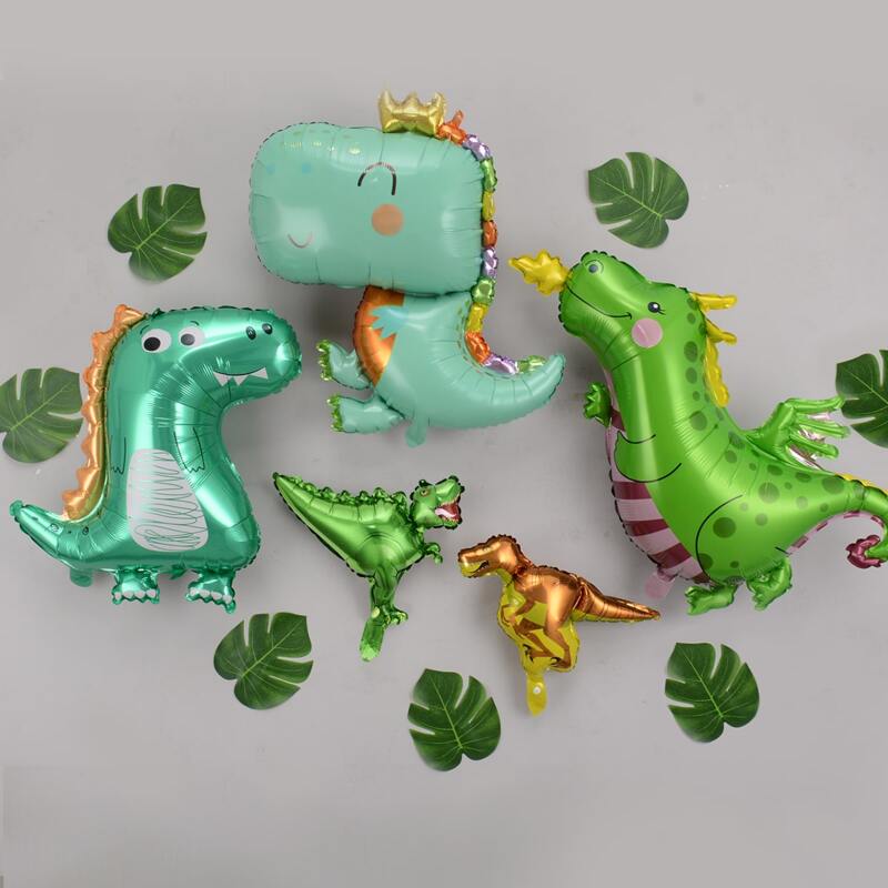 

33pcs Cartoon Dinosaur Balloon Set, Multicolor