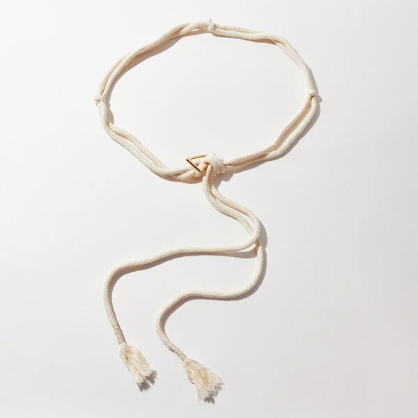 

Geometric Decor Rope Belt, Apricot
