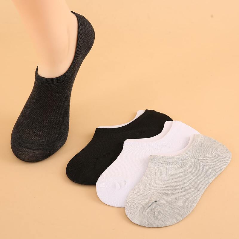 

Guys 4pairs Plain Ankle Socks, Multicolor