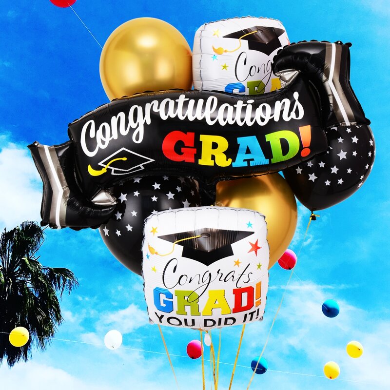 

9pcs Graduation Party Balloon Set, Multicolor