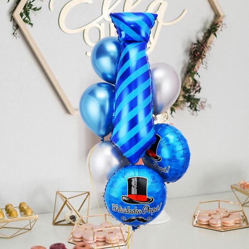 

9pcs Spanish Father's Day Balloon Set, Blue