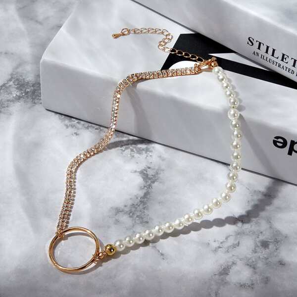 

Faux Pearl Decor Choker, Multicolor