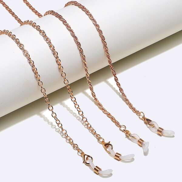 

2pcs Metal Glasses Chain, Gold