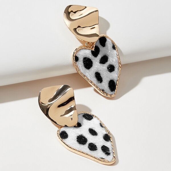 

Heart Decor Drop Earrings, Multicolor