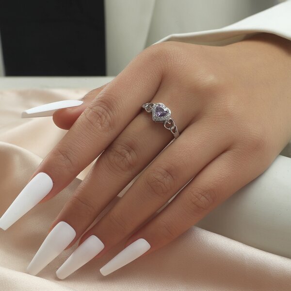 

Zircon Decor Ring, Silver