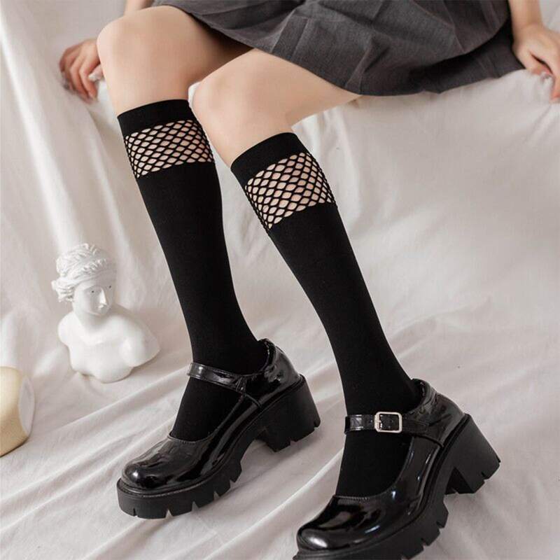

Solid Over The Calf Socks, Black