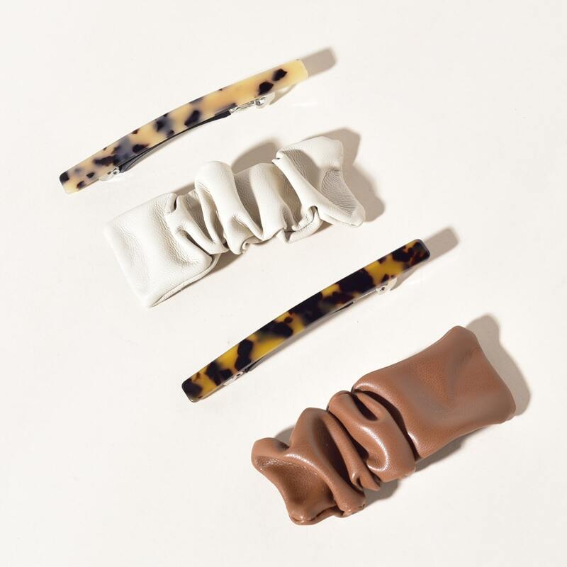 

4pcs Leopard Hair Clip, Multicolor