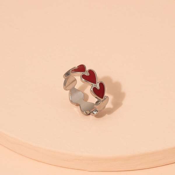 

Heart Detail Ring, Silver