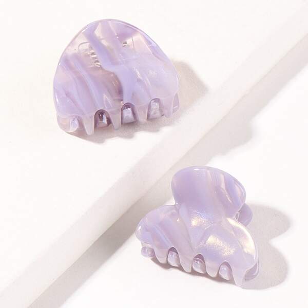 

2pcs Acetic Acid Hair Claw, Purple