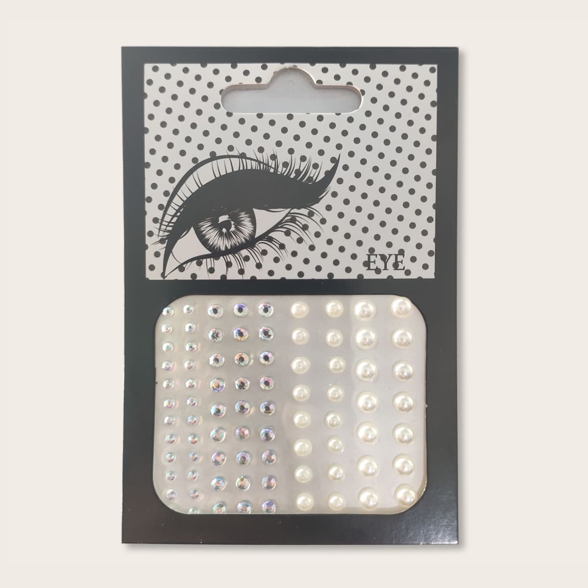 

1sheet Rhinestone Eye Tattoo Sticker, White