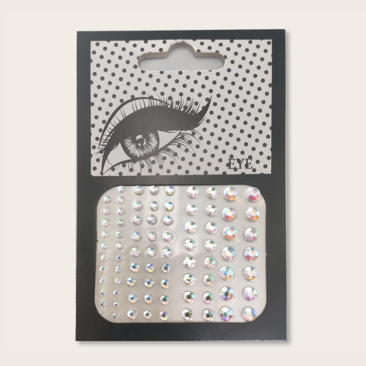 

1sheet Rhinestone Eye Tattoo Sticker, White