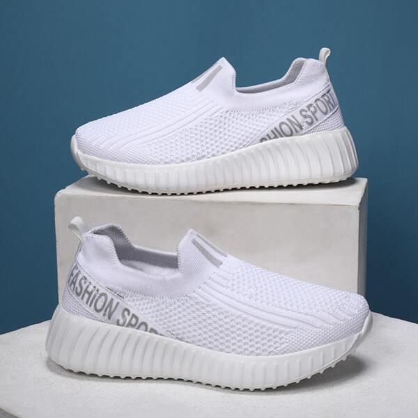 

Boys Letter Graphic Slip On Sneakers, White
