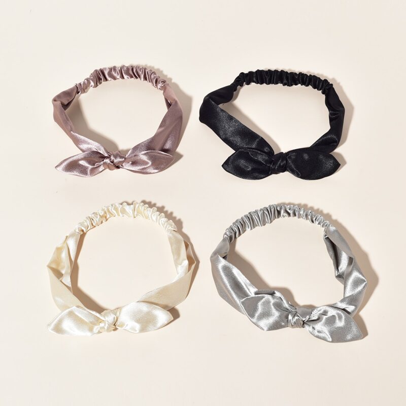 

4pcs Bow Knot Hair Band, Multicolor