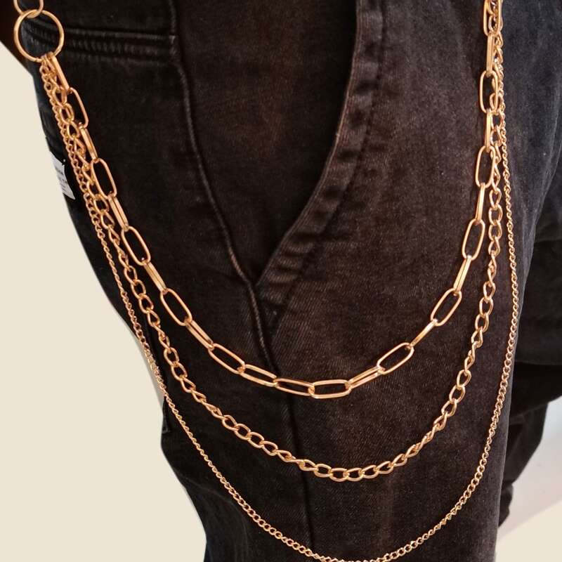 

Guys Layered Pant Chain, Gold