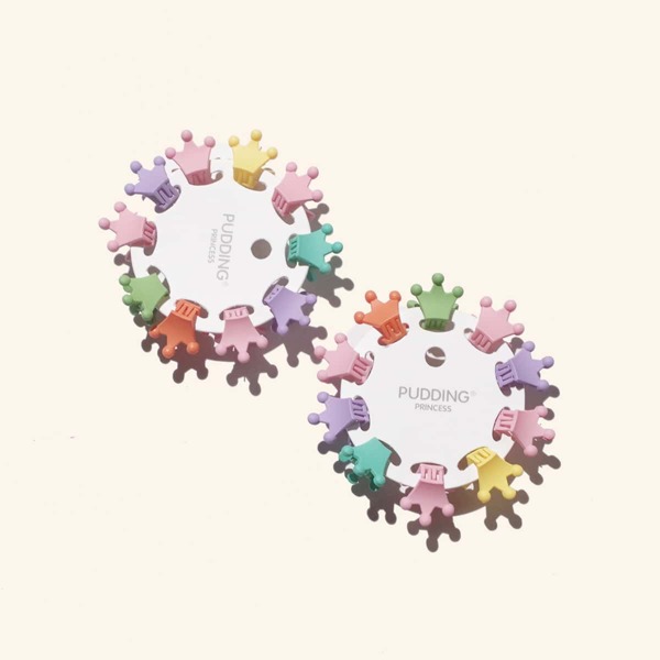 

20pcs Toddler Girls Crown Design Hair Claw, Multicolor