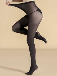 80D極簡風格褲襪 - 黑色 - 查看 5