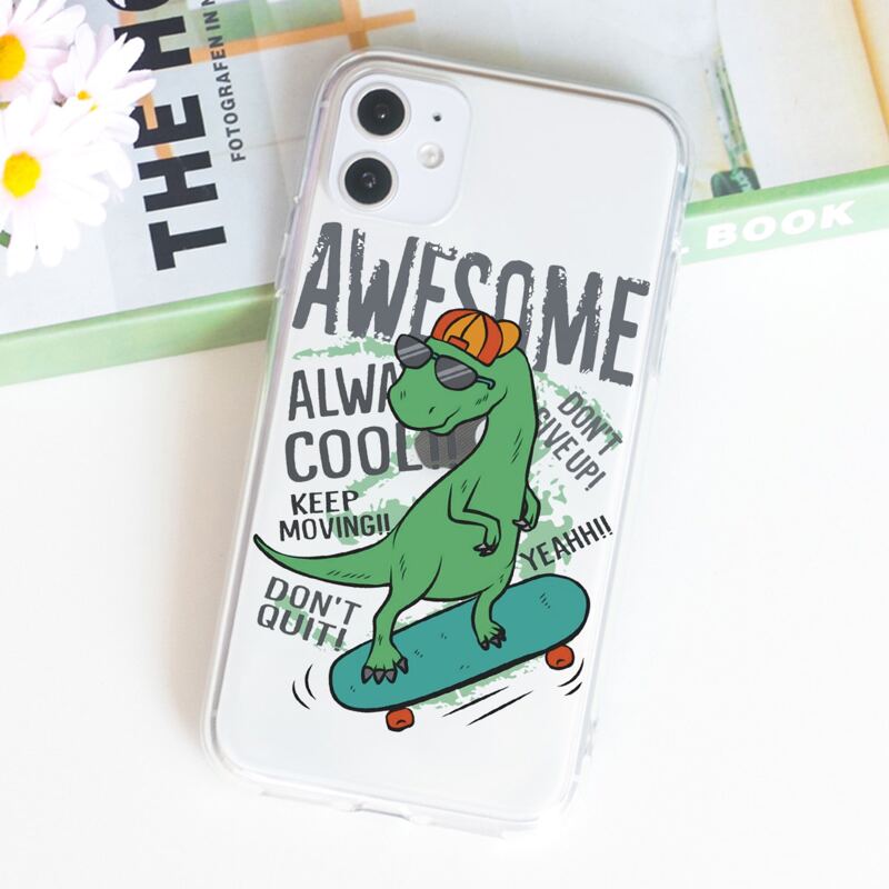 

Cartoon Dinosaur Phone Case, Multicolor