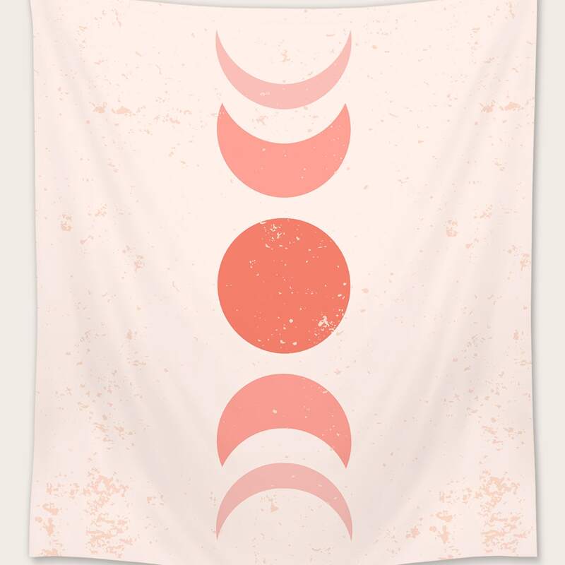 

Moon & Sun Tapestry, Pink