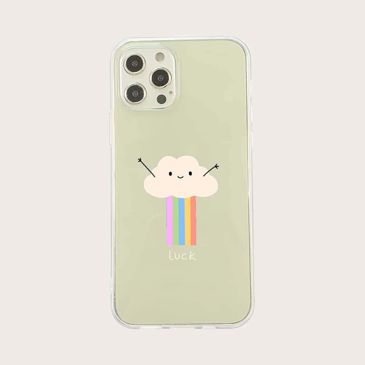 

Cloud & Rainbow Phone Case, Clear