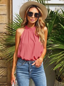 Top unicolore - Rose orangé - Voir 4
