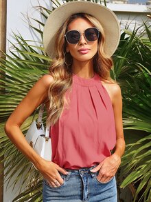Top unicolore - Rose orangé - Voir 5