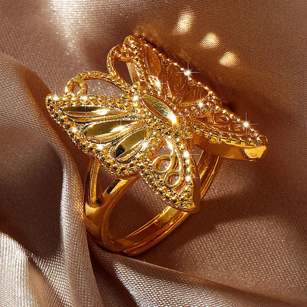 

Butterfly Decor Ring, Gold