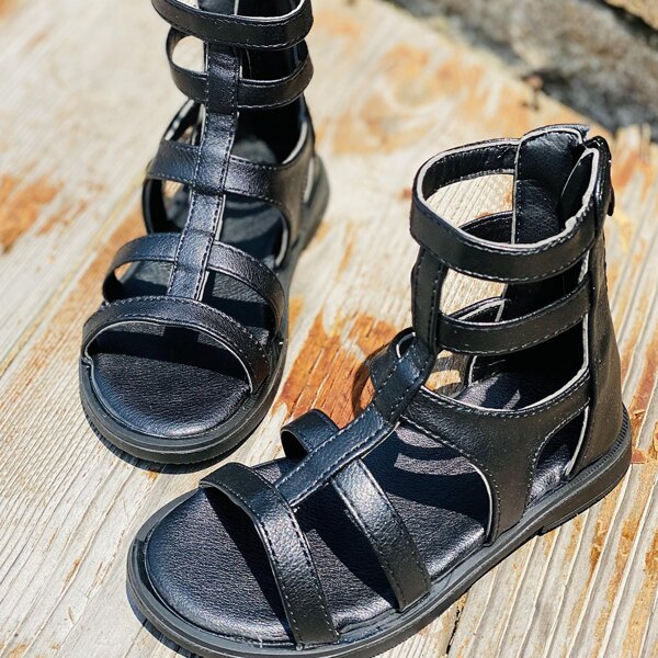 

Toddler Girls Minimalist Gladiator Sandals, Black
