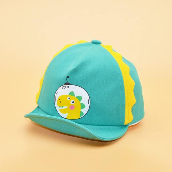

Baby Cartoon Dinosaur Graphic Baseball Cap, Multicolor