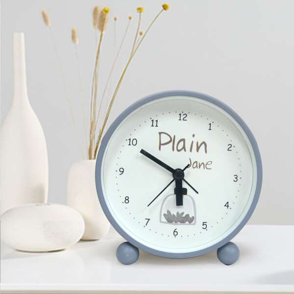 

1pc 4 Inch Alarm Clock, Grey