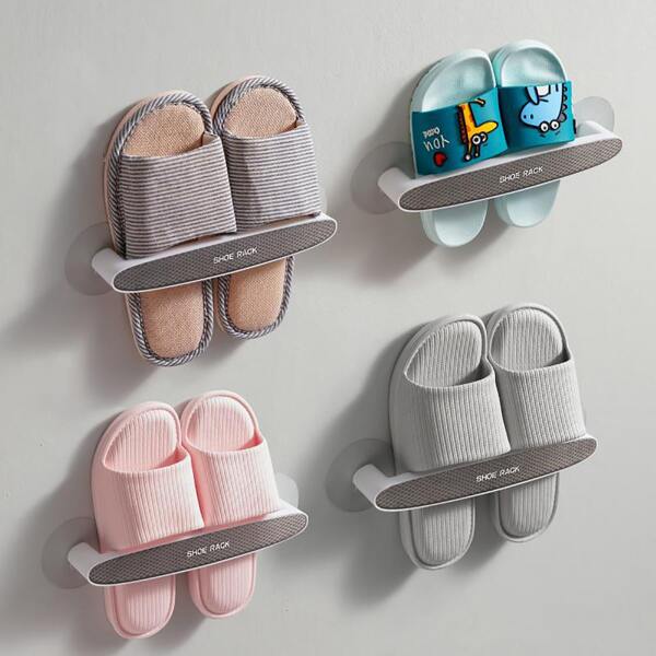 

1pc Wall Mounted Random Shoes Storage Rack, Multicolor