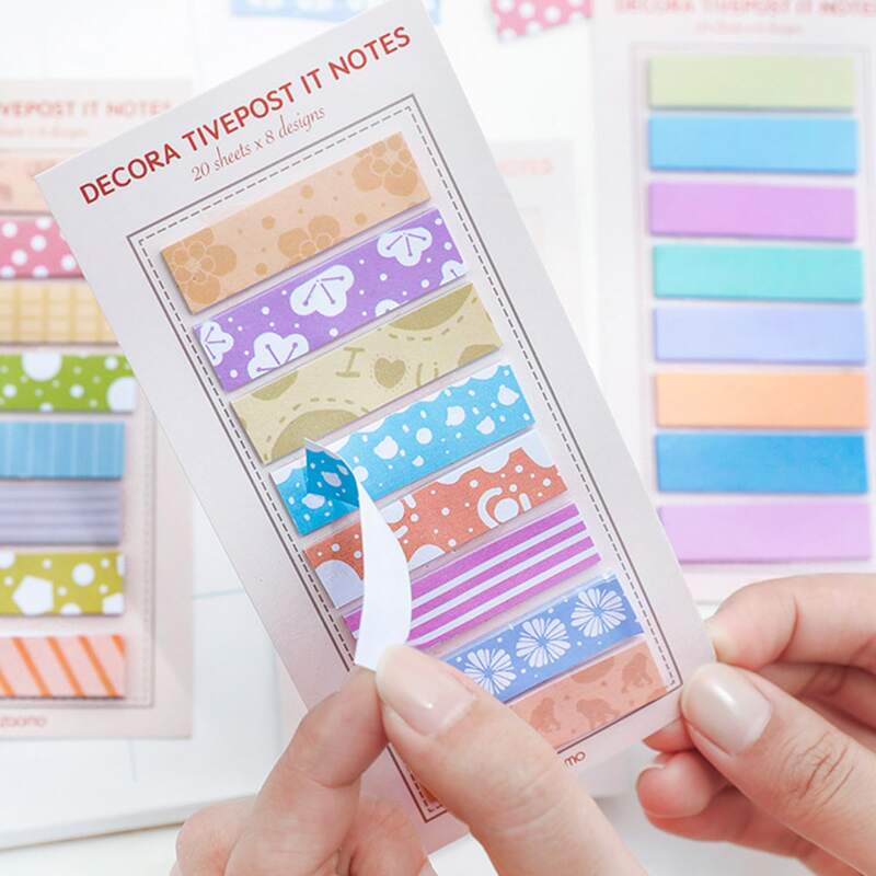 

1pc Mix Pattern Sticky Note, Multicolor