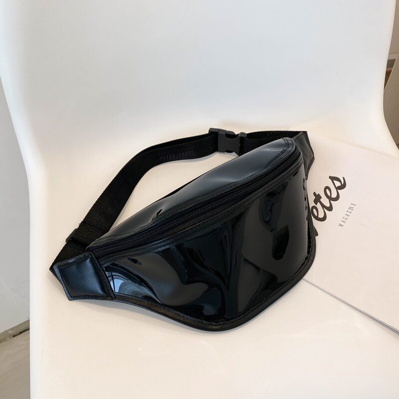 

Solid Zip Fanny Pack, Black