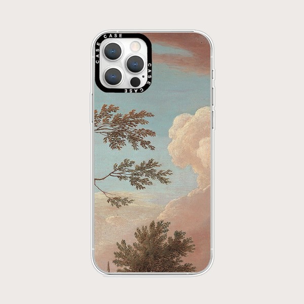 

Plant & Sky Print Phone Case, Multicolor