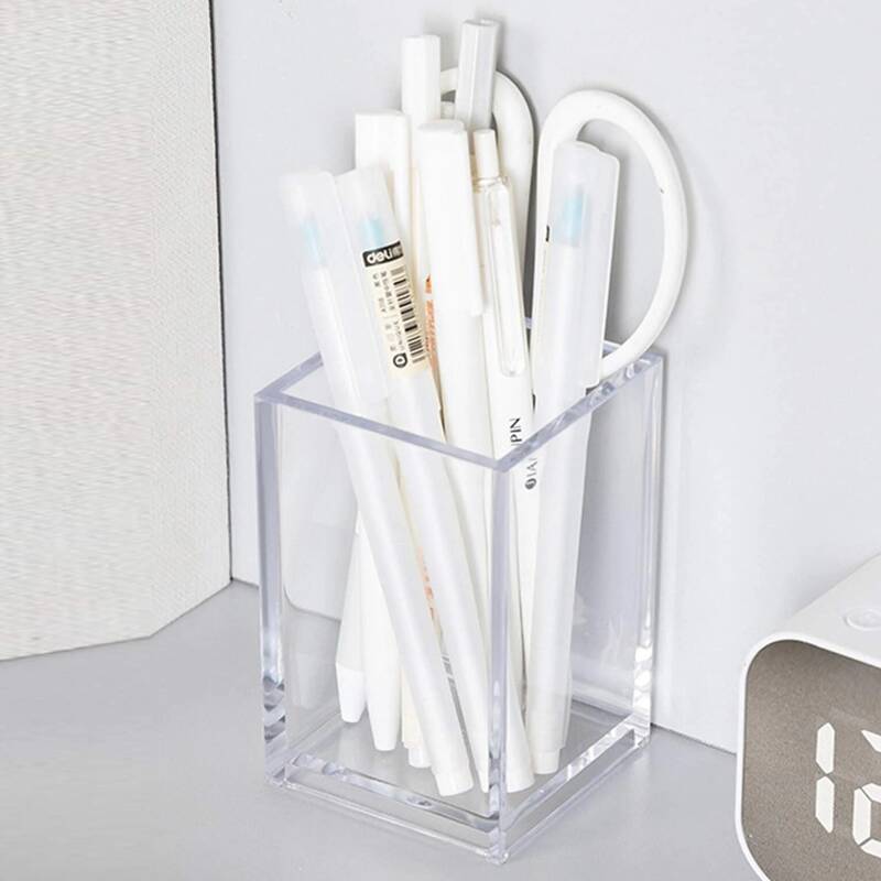 

1pc Clear Square Pen Holder