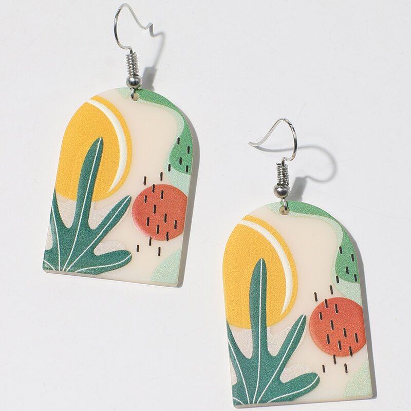

Graphic Drop Earrings, Multicolor
