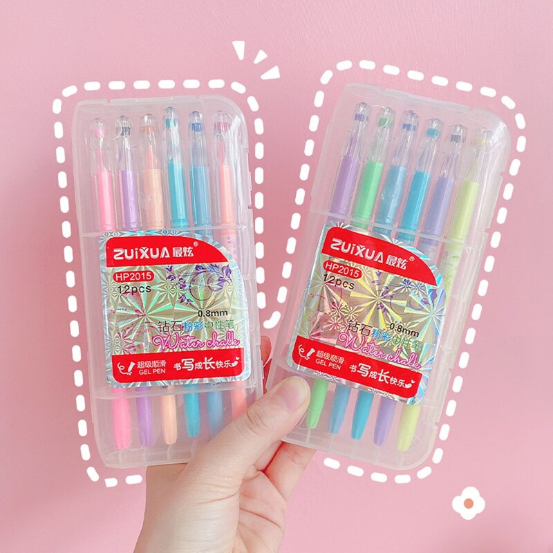 

12pcs Colorful Gel Pen, Multicolor