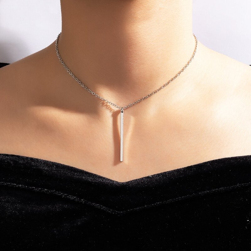 

Geo Charm Necklace, Silver