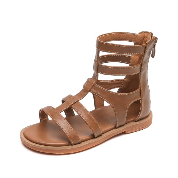 

Girls Minimalist Gladiator Sandals, Brown