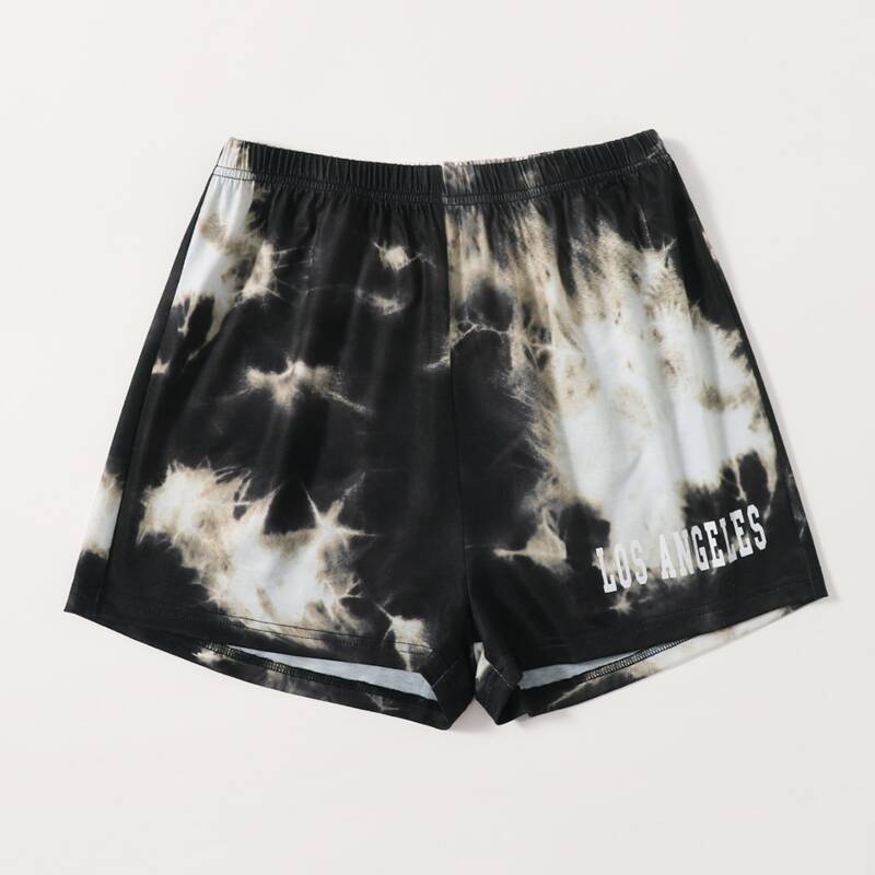

Letter Tie Dye Shorts, Multicolor