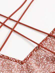 Soleia 滿版圖案十字交叉吊帶連身短褲 - 彩色 - 查看 4