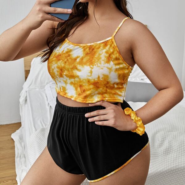 

Plus Tie Dye Pajama Set, Multicolor