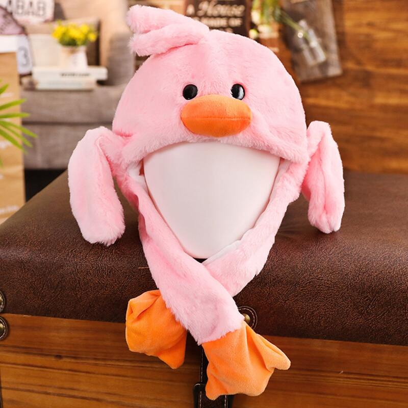 

Cartoon Graphic Fluffy Hat, Pink