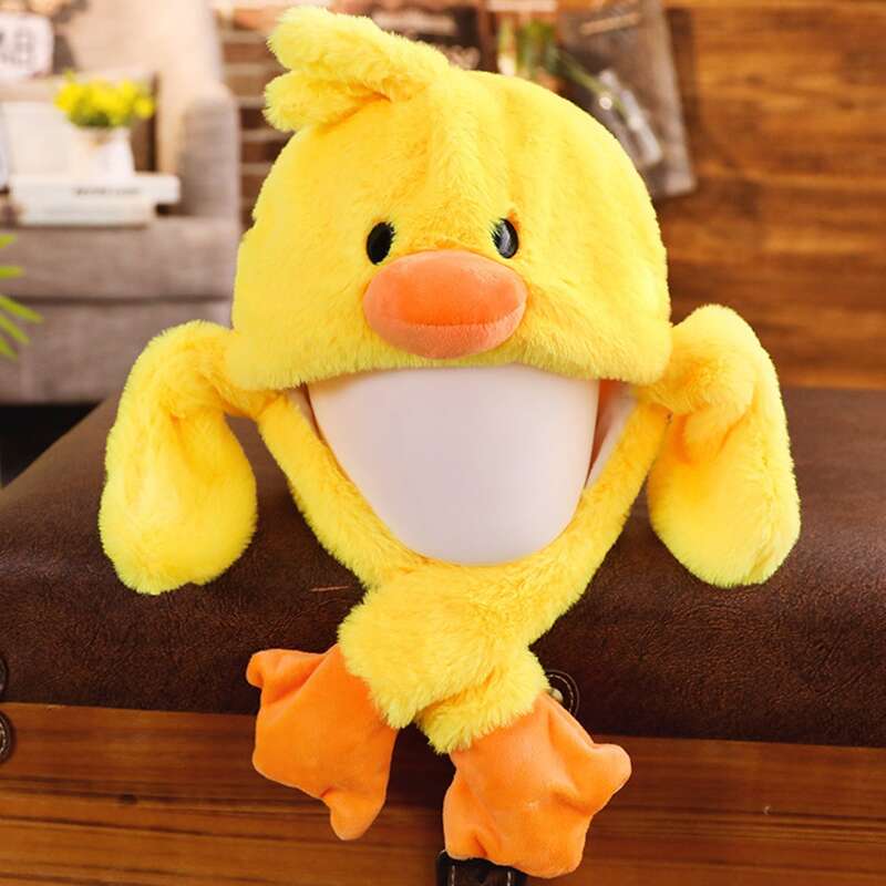 

Cartoon Graphic Fluffy Hat, Yellow
