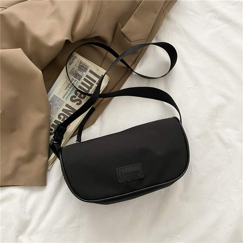 

Letter Graphic Crossbody Bag, Black