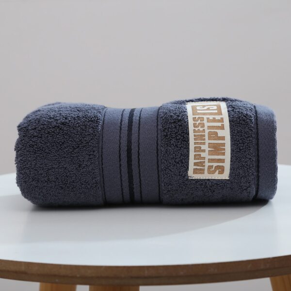 

1pc Plain Absorbent Face Towel, Dark grey