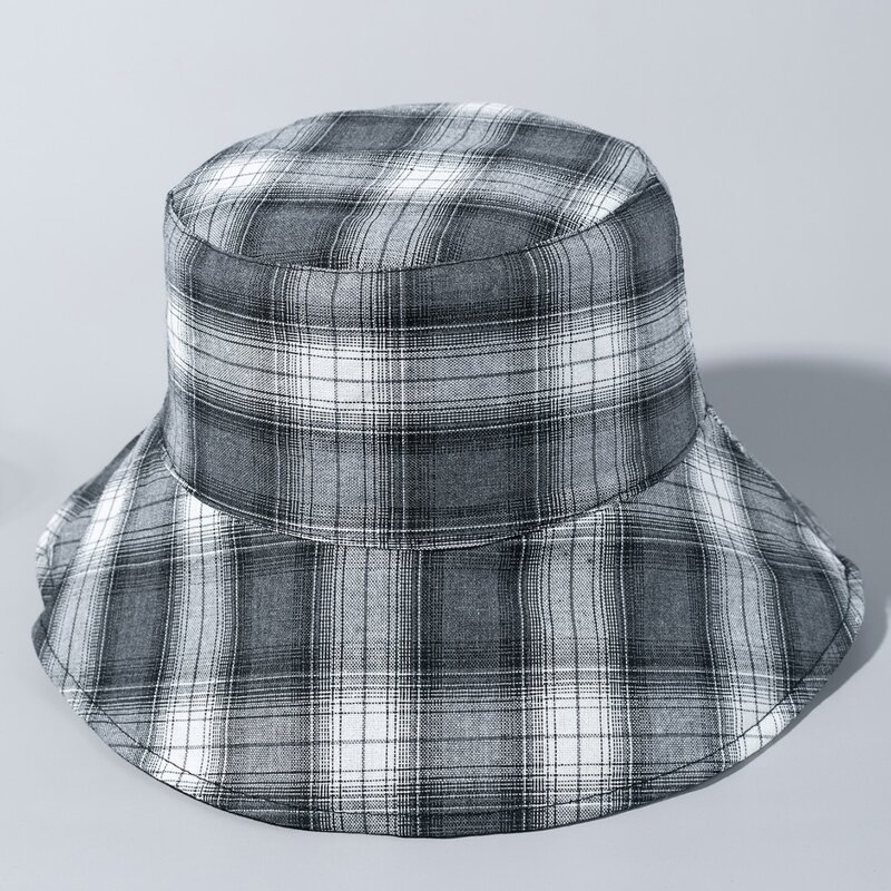 

Plaid Pattern Bucket Hat, Multicolor