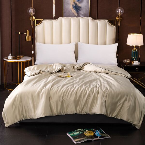 

Solid Color Duvet Cover Without Filler, Champagne