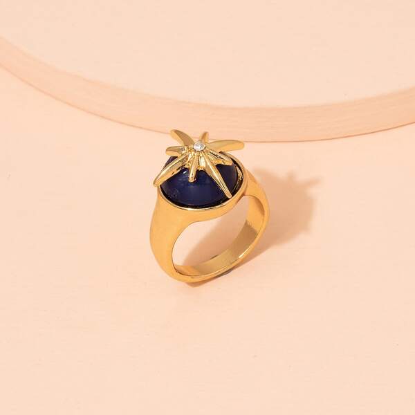 

Rhinestone Detail Ring, Gold