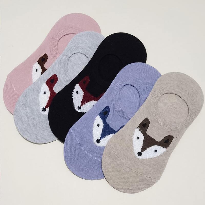 

5pairs Cartoon Graphic Invisible Socks, Multicolor
