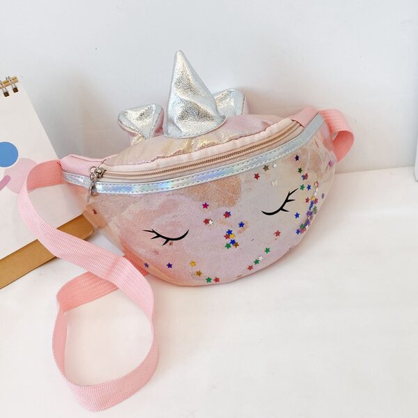 

Girls Cartoon Design Fanny Pack, Pink